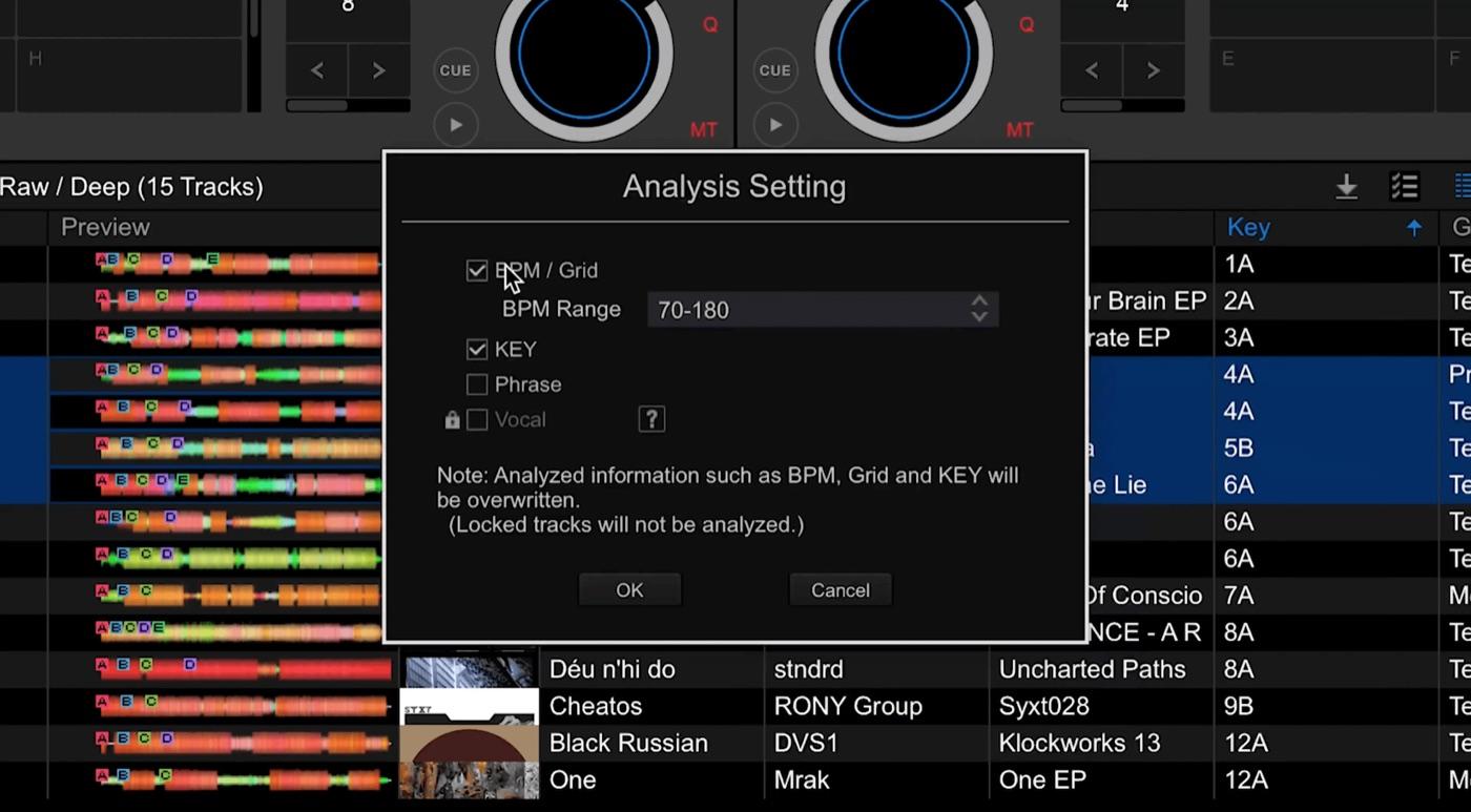 Analysing and mixing techno tracks in key