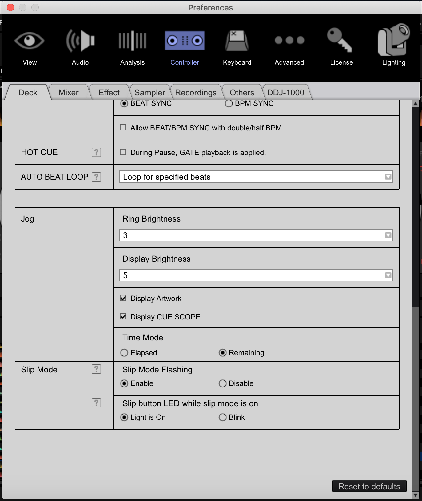 Jog-Display-Settings