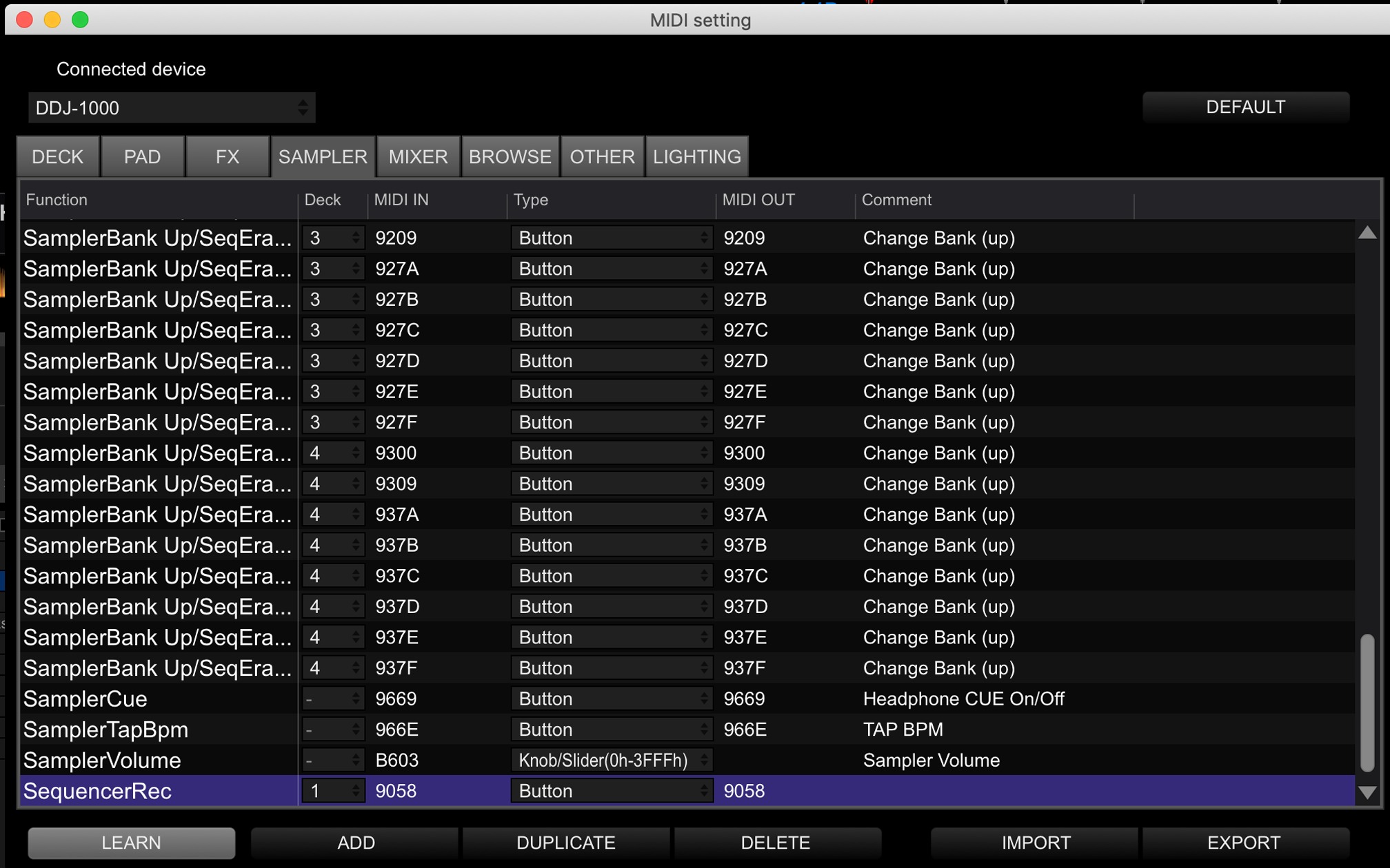 Midi Mapping Complete