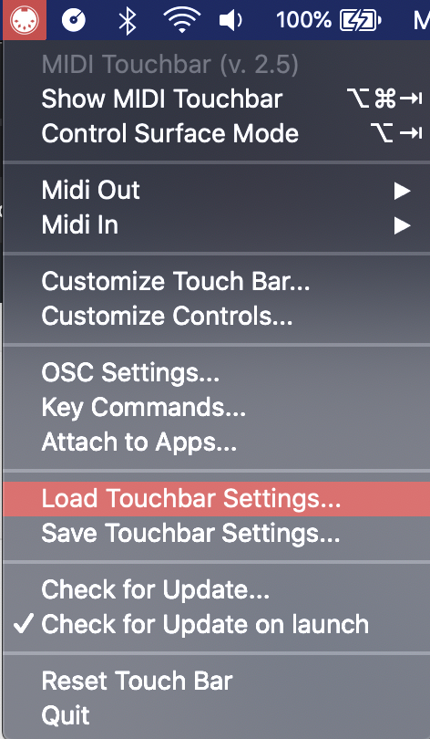 Touch Bar MIDI