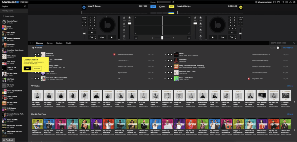 Beatsource DJ Web App