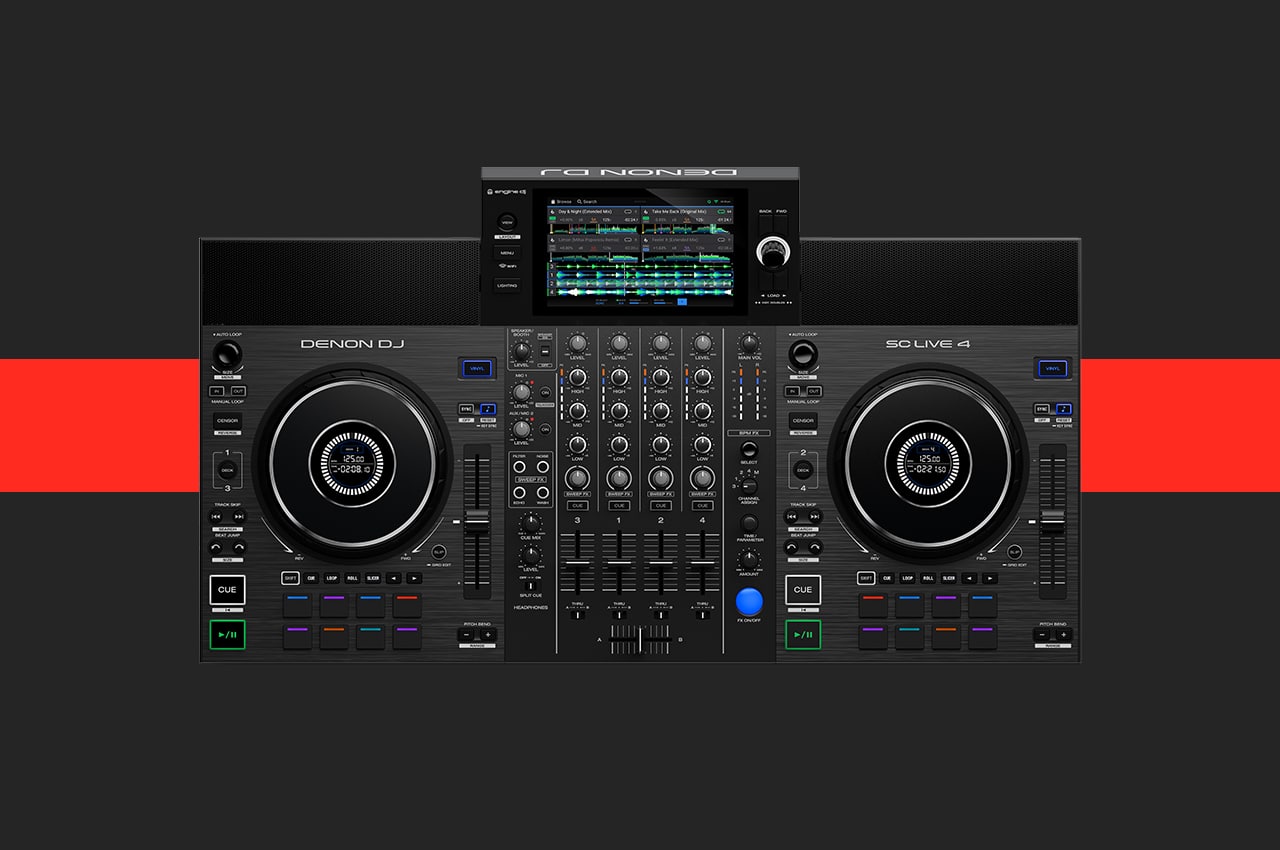Denon DJ SC LIVE 4 Standalone 4-Deck DJ System with 7