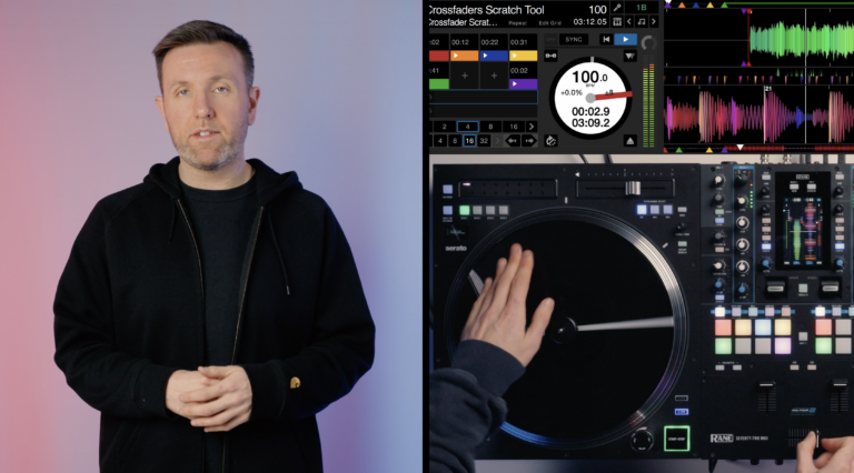 Scratching on a DJ controller