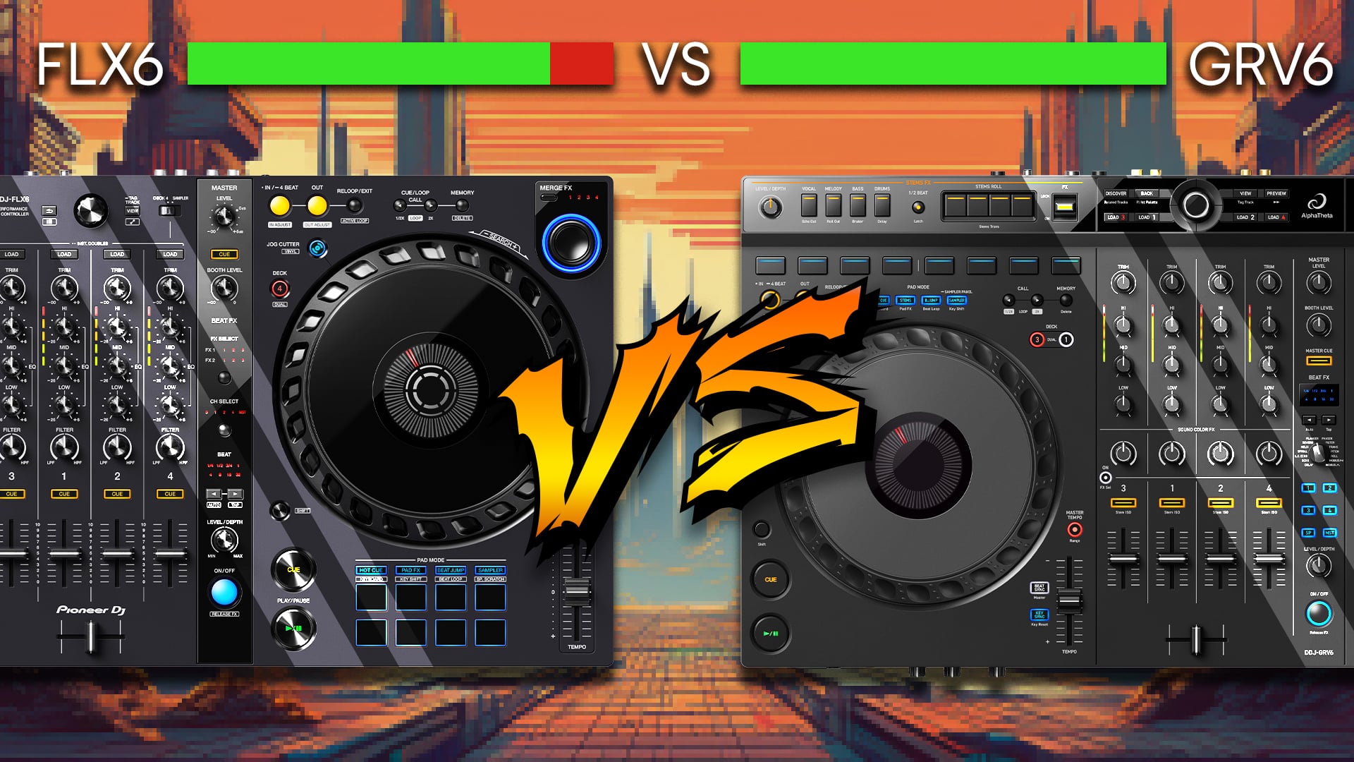 AlphaTheta DDJ-GRV6 vs. Pioneer DJ DDJ-FLX6