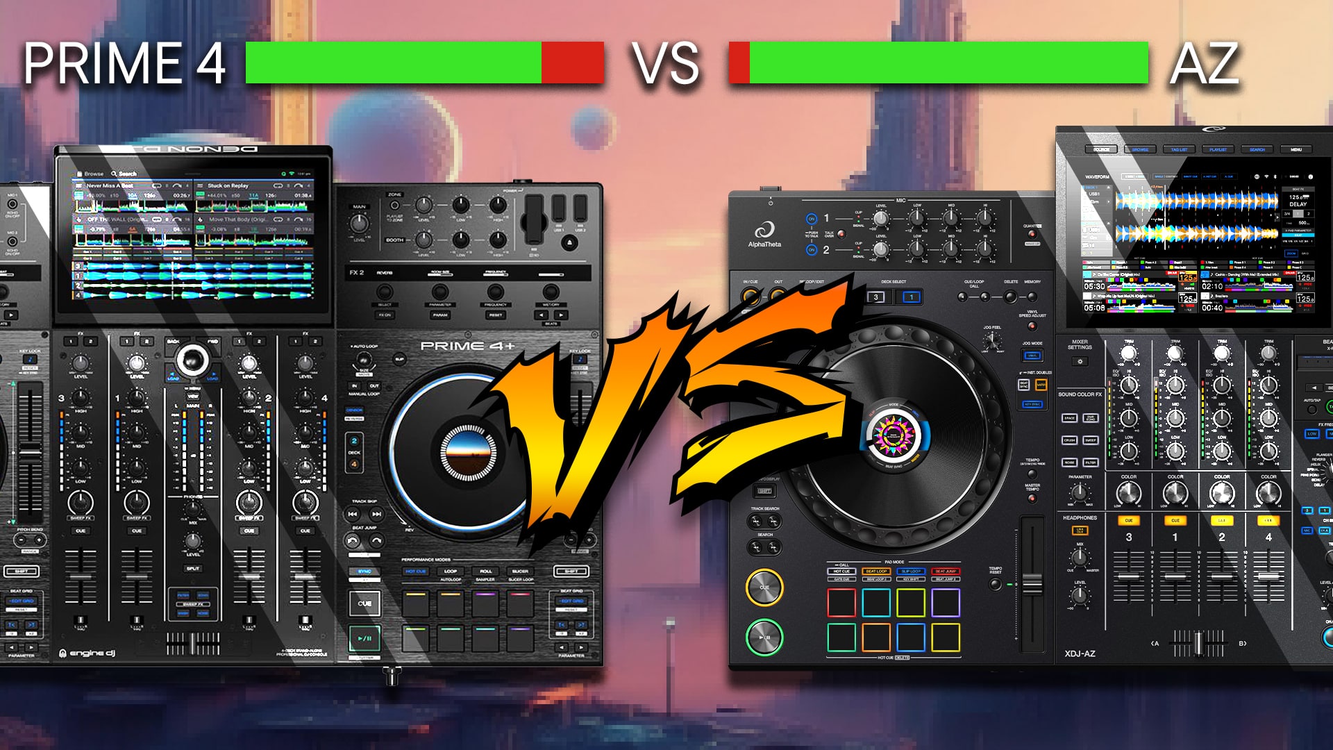 AlphaTheta XDJ-AZ vs. Denon DJ Prime 4+: What’s the best 4-channel DJ all-in-one?