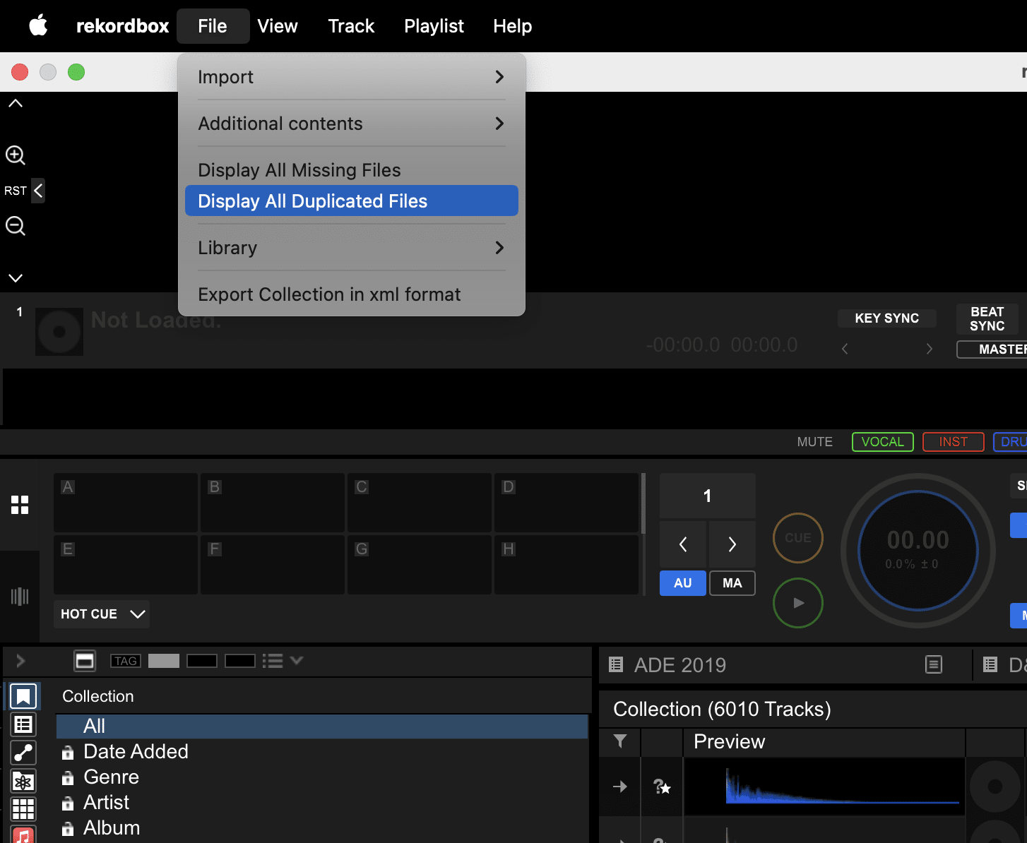 Rekordbox delete duplicate tracks