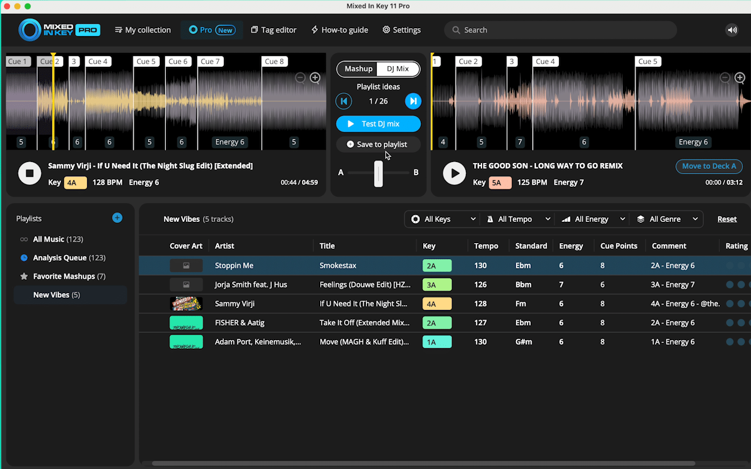 Mixed In Key DJ Mix Mode