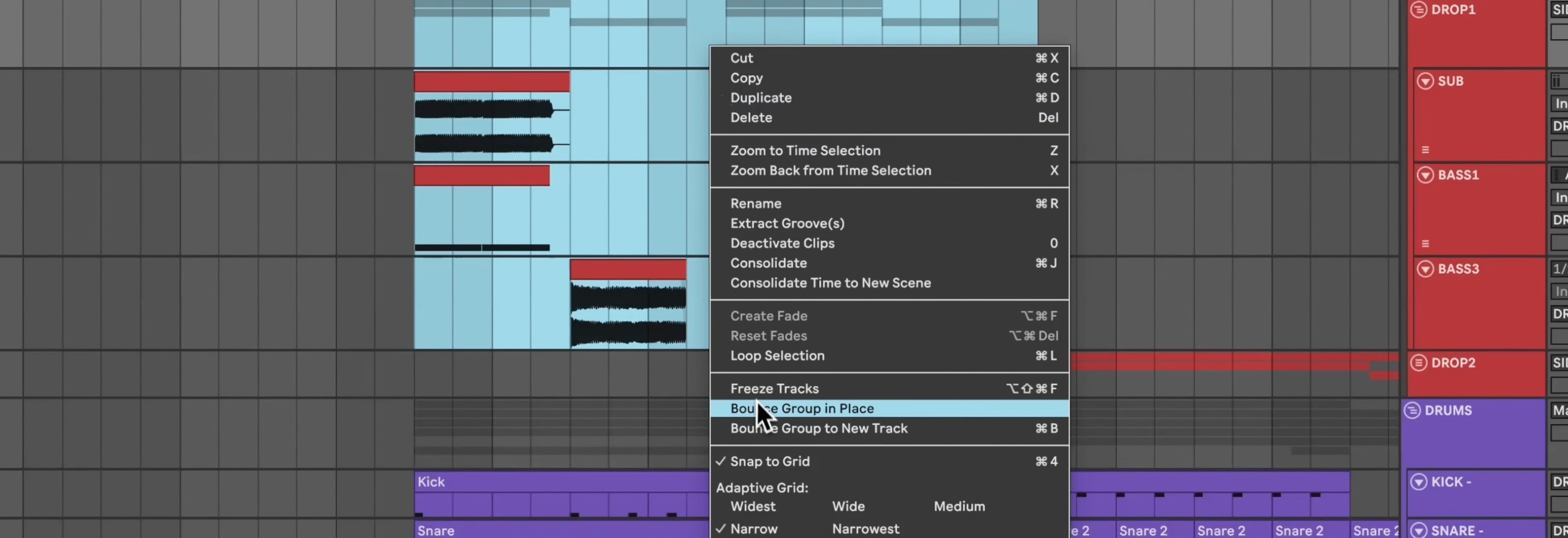 Ableton Bounce Group