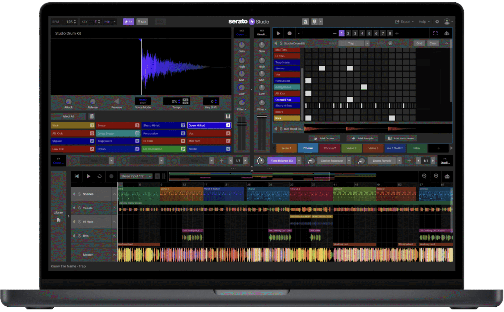 Serato DJ Suite product bundle graphic showing Serato Studio joining Serato DJ Pro and DJ Suite.